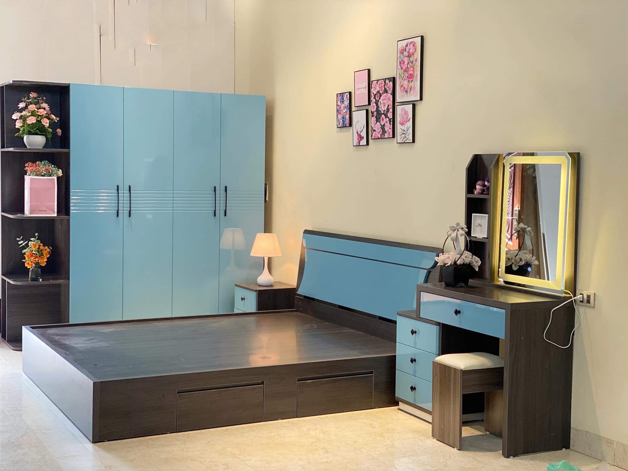 Combo full phòng ngủ giường tủ táp bàn phấn 2025